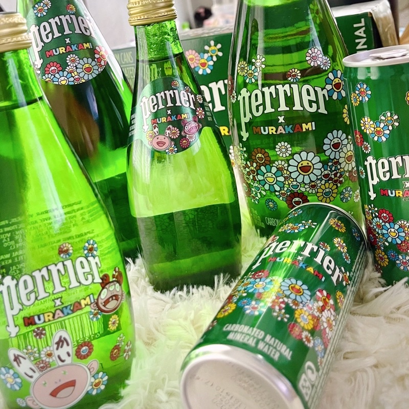 Perrier x Murakami Collection🌻 Carbonated Mineral Water💚 แบบแยกค่ะ 🌸