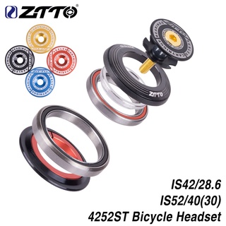 Ztto ชุดตลับลูกปืนถ้วยคอ 4252st 42 มม. 52 มม. Cnc 1.125 1.5 สําหรับจักรยาน Is4252