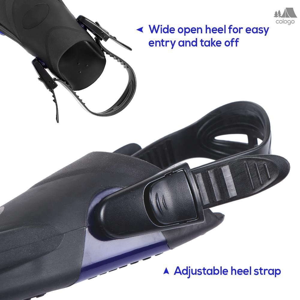 iE6q Adults / Kids Diving Fins Open Heel Flippers Adjustable Strap ...