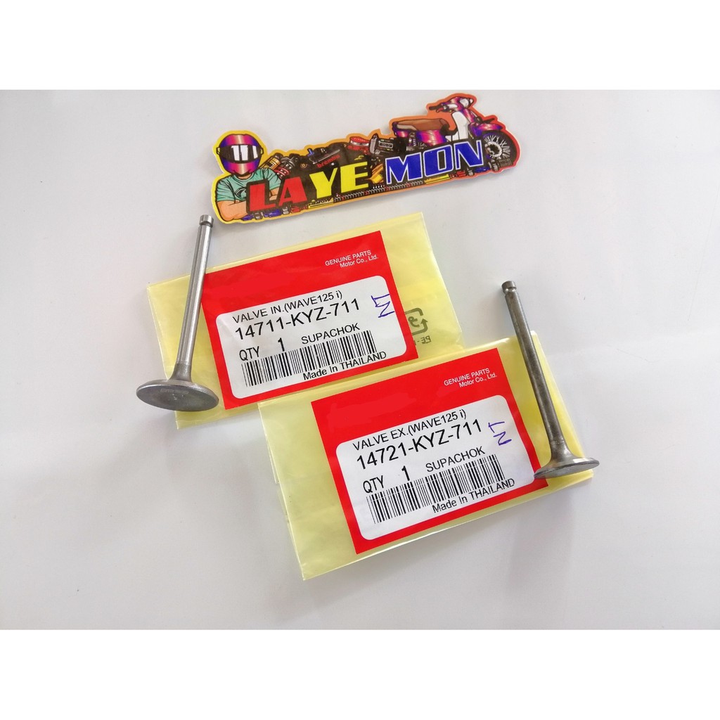 วาล์ว ไอดี+ไอเสีย HONDA เวฟ 125i ปลาวาฬ msx-125 ทุกรุ่น ขายเป็นคู่ 2ตัว kyz สินค้าดีจากโรงงาน
