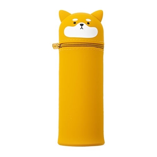 [ARTBOX] From Korea ซิลิโคนกล่องดินสอสีน้ำตาล Shiba Round Pouch