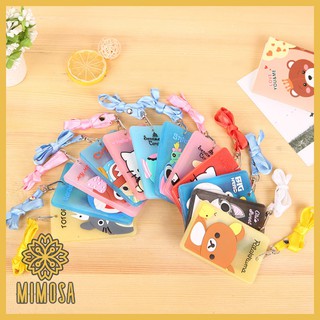 MIMOSA ป้ายห้อยคอ ขนาด 10*6 ซม. ที่ใส่บัตรพนักงาน ลายการ์ตูน ที่ใส่บัตรหอพัก ทนทาน เหนียว