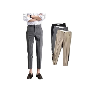 โปรโมชั่น : Fashion Pants กางเกงสแล็คชาย 5ส่วน สไตย์เกาหลี กางเกงขายาวชาย X201