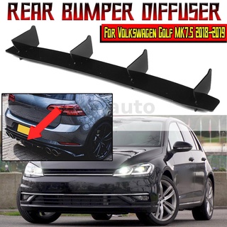 For Volkswagen Golf MK7.5 2018-2019 Glossy Black Rear Bumper Diffuser golf mk7.5