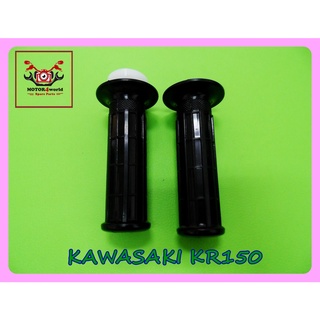 KAWASAKI KR150 HANDLE GRIP RUBBER "BLACK" with THROTTLE FILLING // ปลอกมือ ปลอกแฮนด์ KAWASAKI KR150 พร้อมไส้เร่ง