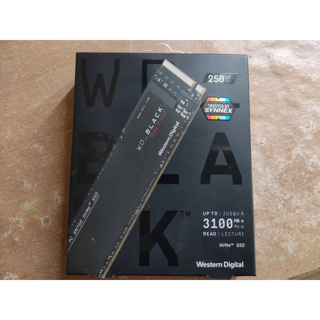 250 GB SSD (เอสเอสดี) WD BLACK SN750 PCIe/NVMe M.2 2280 (WDS250G3X0C)  มือสอง