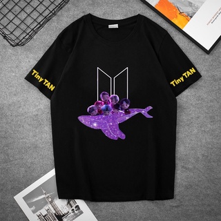 เสื้อยืดแขนสั้น พิมพ์ลาย Bts ทรงหลวม สไตล์เกาหลี สําหรับผู้ชาย และผู้หญิง