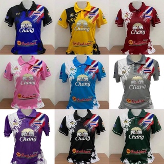 เสื้อกีฬาหญิงไทยแลนด์ ขนาดฟรีไซส์ อก32-36 ป้ายห้อยXL