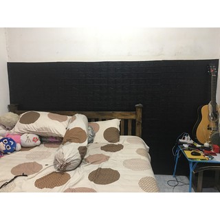 ร้านแนะนำ🔥ถูกสุดพร้อมส่งในไทย❗️ แผ่นใหญ่ 70*77cm. มีกาวในตัว สติ๊กเกอร์ติดผนัง 3D ตกแต่งห้อง Wallpaper 3D วอลล์เปเปอร์ลายอิ img 4