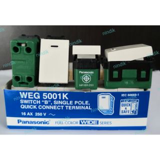 สวิต​ซ์​เมจิก สวิตช์​ไฟ สวิตช์​ทางเดียว WEG5001K 16AX 250V~ (อันละ40บ.) ยี่ห้อพานาโซนิค​