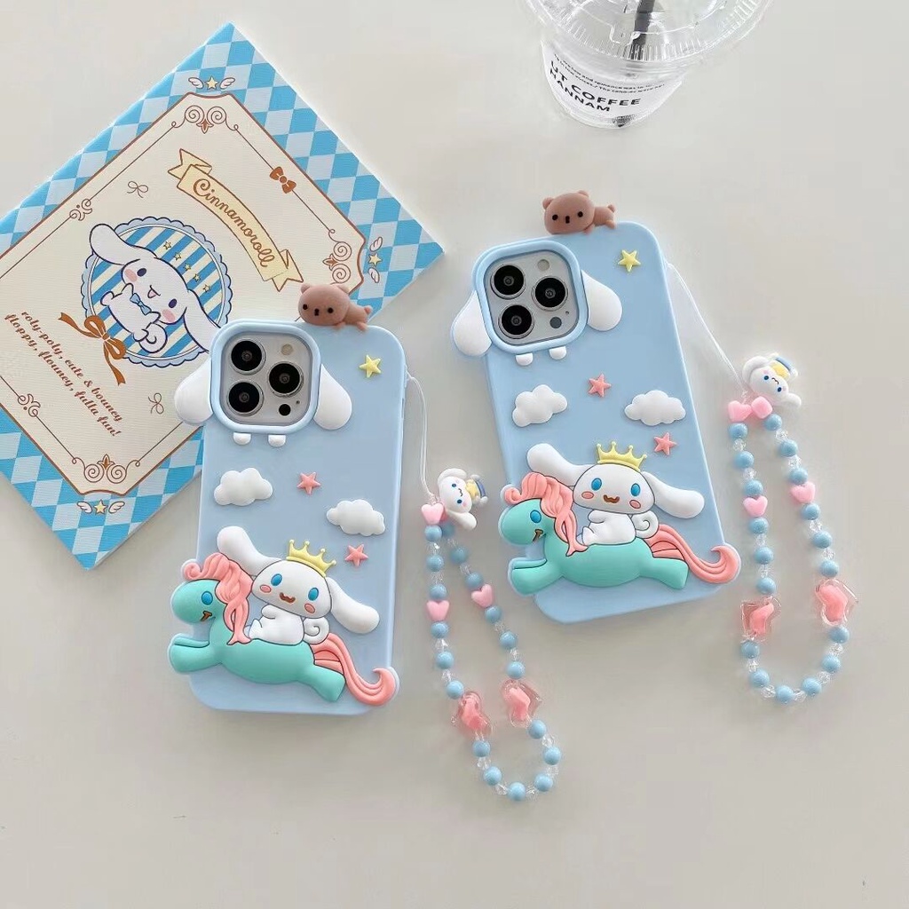 Iphone 16 pro max การ์ตูนน่ารัก Cinnamoroll สําหรับ iphone 15 pro max 14 pro max 13 pro max 12 pro max 11 pro max xs max xr x 8+ 7+ 6s+ 6+ ฝาครอบป้องกัน anti-drop