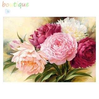 bou 40*30cm ภาพวาดปักเพชรครอสติก DIY 5D สำหรับตกแต่งบ้าน