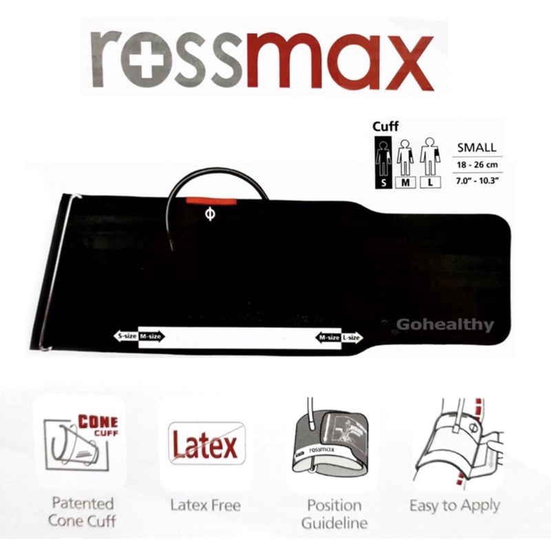 Rossmax Cuff ผ้าพันแขน สำหรับ เครื่องวัดความดัน Rossmax เลือกได้ 3 ขนาด จัดส่งเร็ว‼️🚚