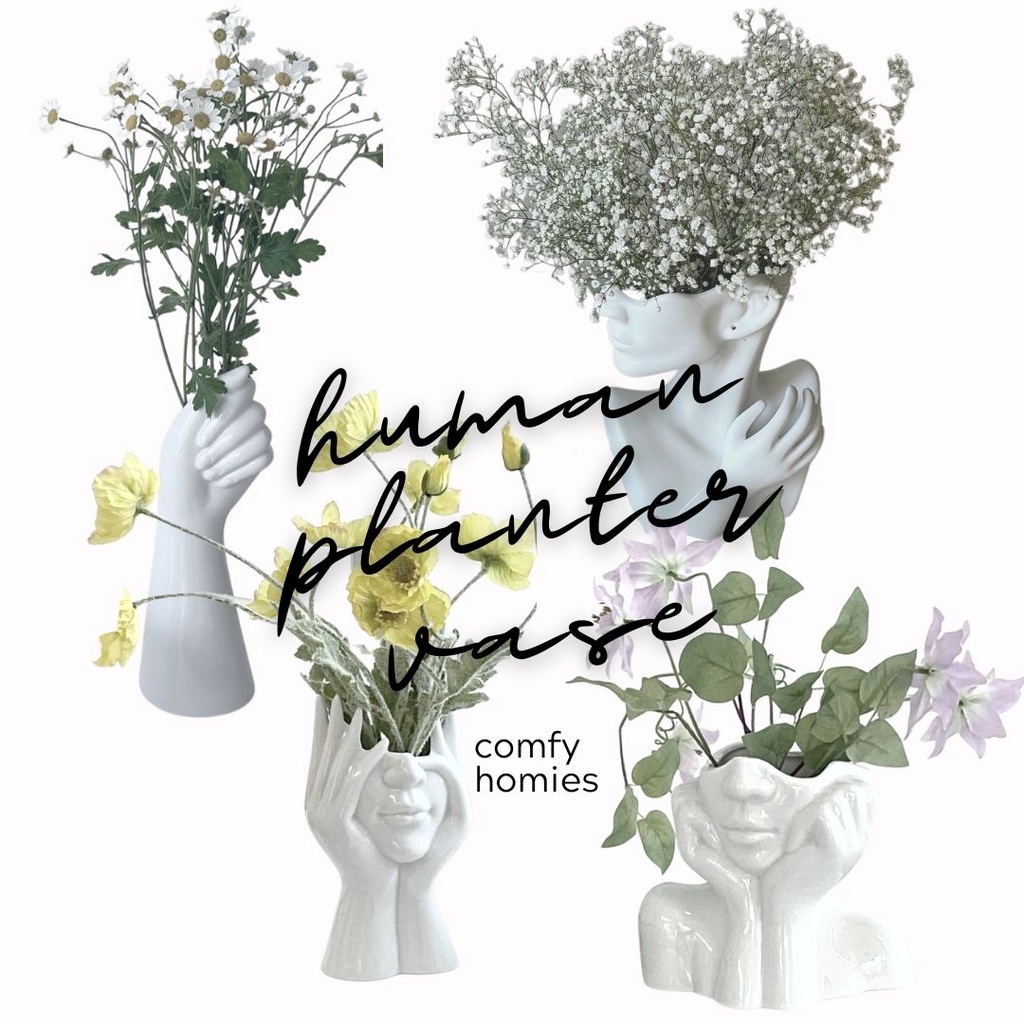 พร้อมส่งบางแบบทักแชท แจกัน HUMAN PLANTER VASE /comfyhomies/