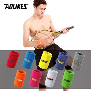 AOLIKES 1PCS Gym Protector Wristband Weightlifting Wrist Support Sport Wrist Brace Tennis Badminton Basketball Sweatband