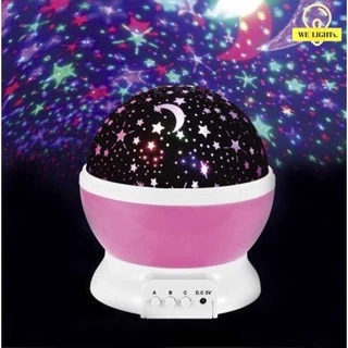 ไฟตกแต่งห้องโคมไฟข้างเตียงหมุนไฟ LED ไฟกลางคืนดาวท้องฟ้าฉายแสง Bedside lamp LED Starry Sky Projection Light