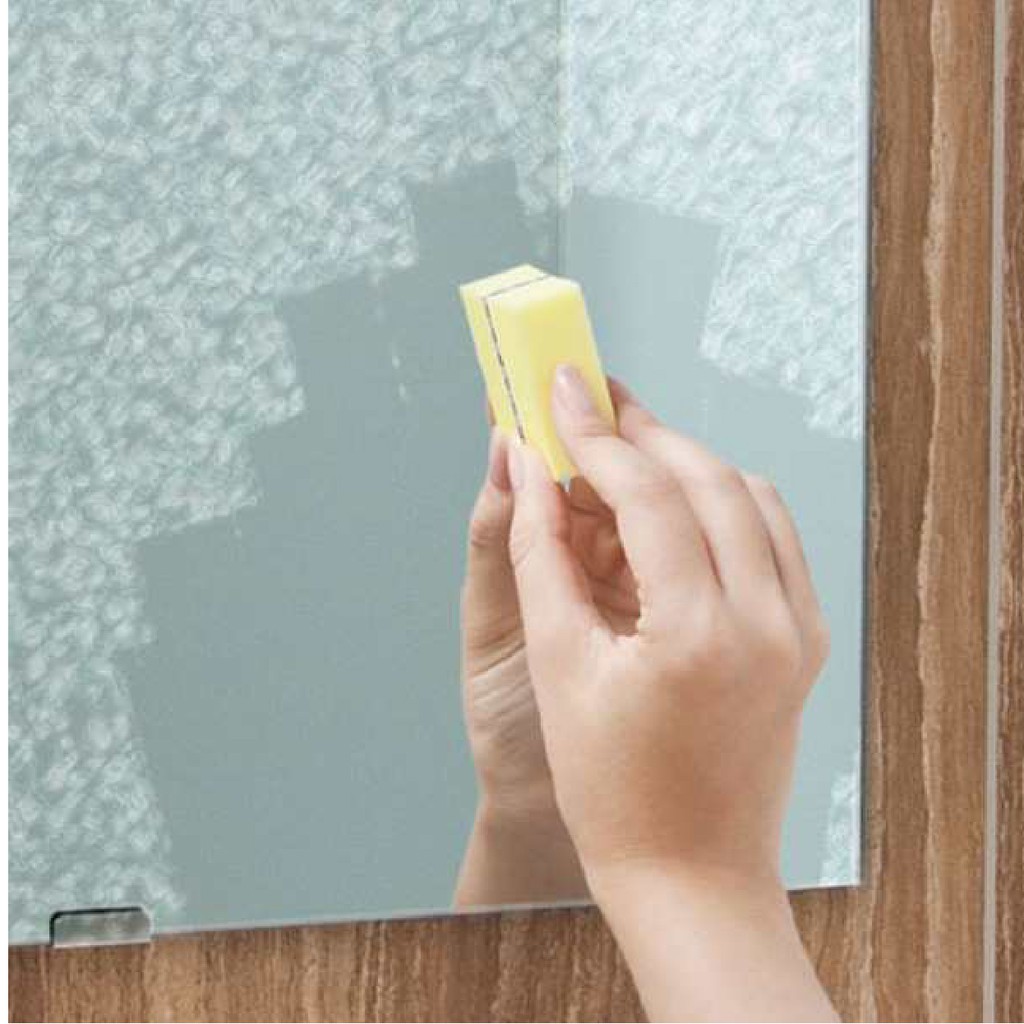 [พร้อมส่ง] ฟองน้ำขัดกระจก ที่ขัดกระจกและกระเบื้อง ฟอง ขจัดคราบบนกระจก รอยคราบน้ำ คราบตะกรัน สินค้าจากญี่ปุ่น - รูปที่ 3