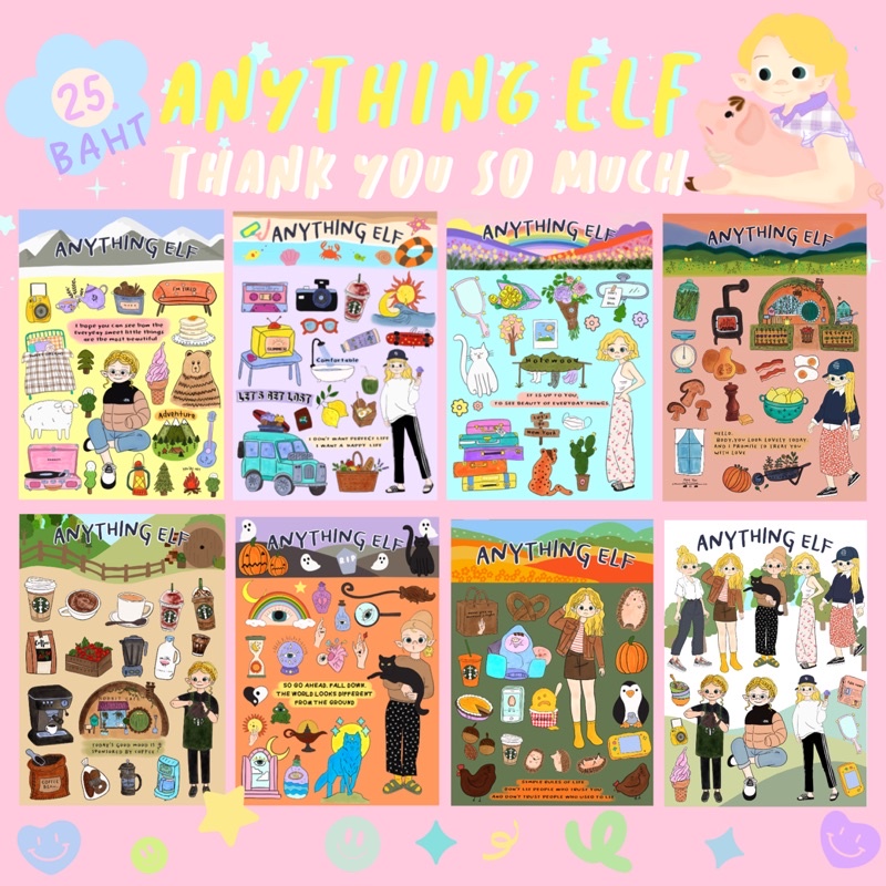 สติกเกอร์ไดคัท A6 สติกเกอร์ตกแต่ง สติกเกอร์แปะโน้ต ขนาด10.5X14.8 (A6)