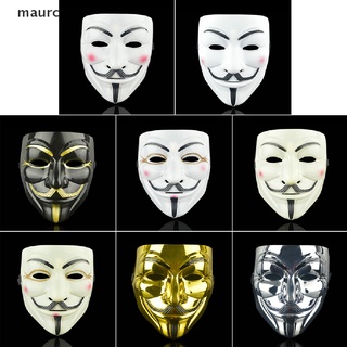 maurcey Anonymous Cosplay Mask V Vendetta Mask Guy Fawkes Masquerade Halloween Costume MC