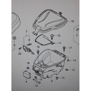 81255-KYT-901 ฝาปิดแบตเตอรี่ Honda scoopyi ตัวแรก แท้ศูนย์