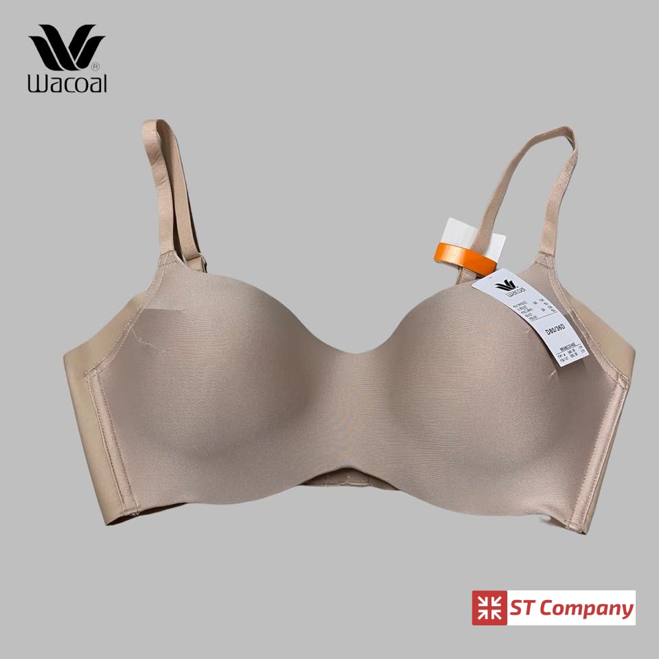 เสื้อชั้นใน Wacoal Basic Bra สีเบจ (Biege) รุ่น WB9M32 บราไร้โครง ยกทรงไม่มีโครง เสริมฟองบาง ตะขอ 3 