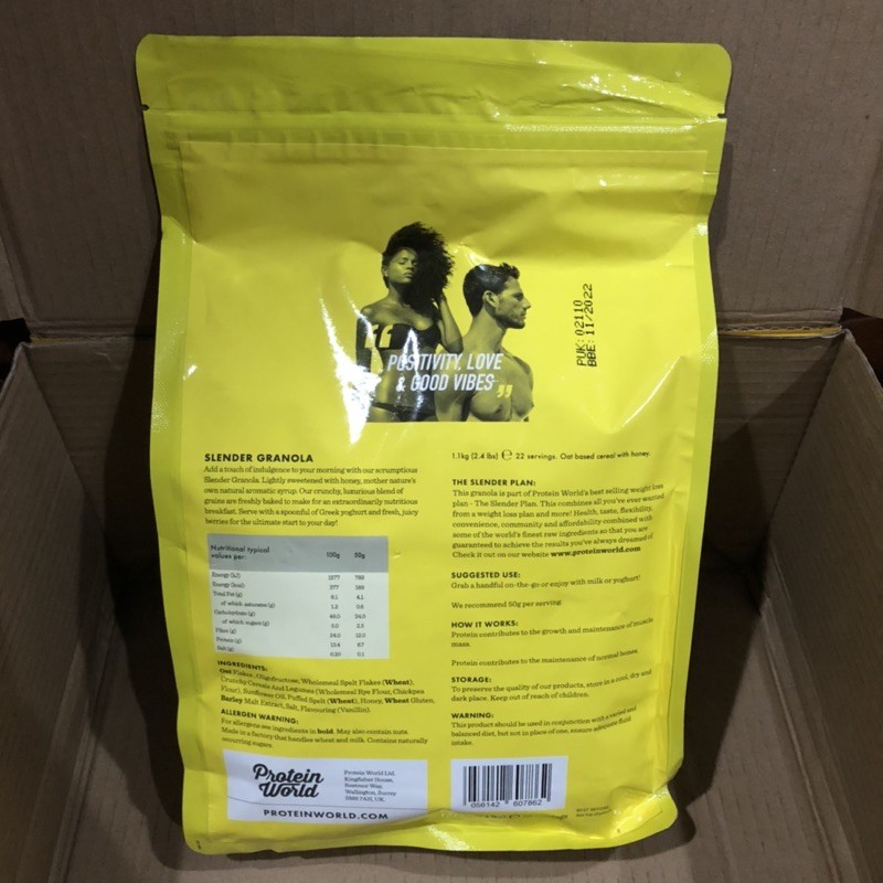 Protein World Slender Granola Honey Crunch Flavour dollydolltoys ThaiPick