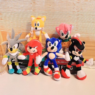 ตุ๊กตายัดนุ่น Sonic The Hedgehog Shadow Amy Rose Knuckle Tail ขนาด 28 ซม. ของเล่นสําหรับเด็ก