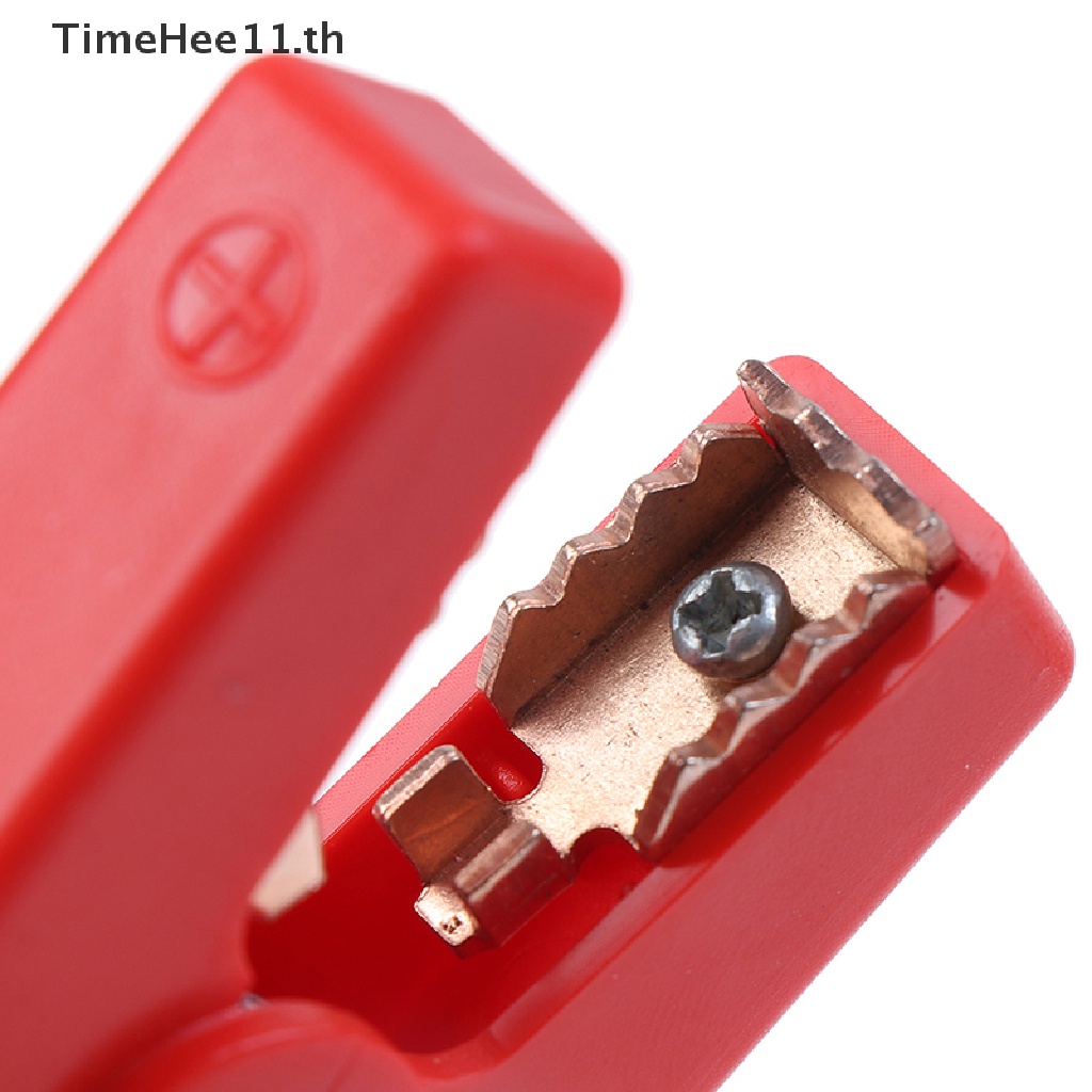 【TimeHee11】 2Pcs large 100a crocodile alligator clips car battery chargers insulated clamp
 【TH】 - รูปที่ 2