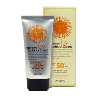 ครีมกันแดดหน้า3W CLINIC Intensive UV Sunblock Cream SPF 50+/PA+++ ขนาด 70 ml.