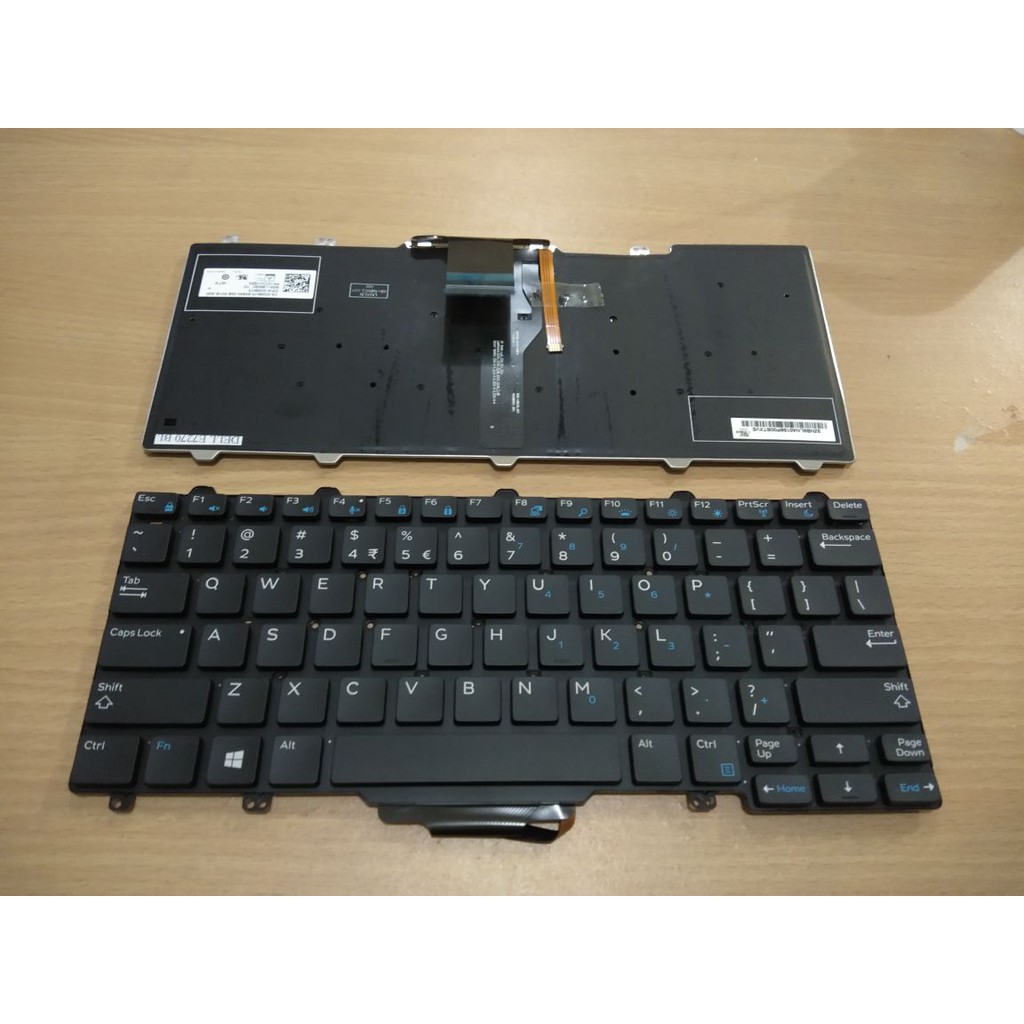 แป้นพิมพ์แล็ปท็อป Dell Latitude E7270/7270 รูปแบบ US สีดํา Backlit