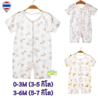 🚩 ชุดเด็กแรกเกิด 3-5 กิโล(0-3M), 5-7 กิโล(3-6M) บอดี้สูทเด็กทารกแรกเกิด newborn ผ้าบาง AS196