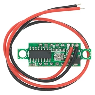 เครื่องทดสอบแรงดันไฟฟ้า โวลต์มิเตอร์ดิจิทัล ขนาดเล็ก 0.28 นิ้ว 2.5V-40V หน้าจอ LED สีแดง น้ําเงิน เหลือง เขียว