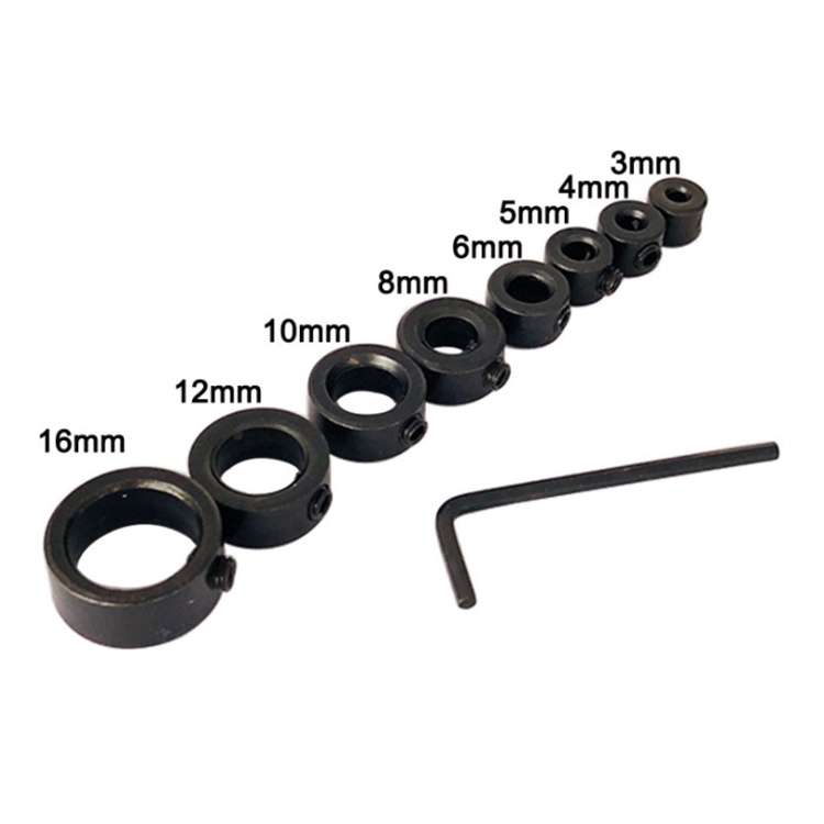 แหวนกำหนดความลึก ดอกสว่าน ขนาด 3-16 mm 8 ชิ้น