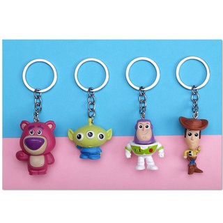 5cm Cute Toy Story Keychain Woody Action Figure bag Pendant Kids Doll Gift Toys