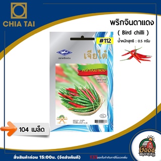 CHIA TAI 🇹🇭 ผักซอง เจียไต๋  พริกจินดาแดง #112 OP เมล็ดพันธุ์ เมล็ดพันธุ์ผัก  ผักสวนครัว ผักเจียไต๋ ตราเครื่องบิน