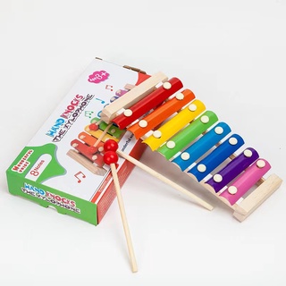 Todds & Kids Toys ของเล่นไม้เสริมพัฒนาการ ระนาดไม้ 8 คีย์ ระนาดไม้ ระนาดเด็กสีสันสดใส