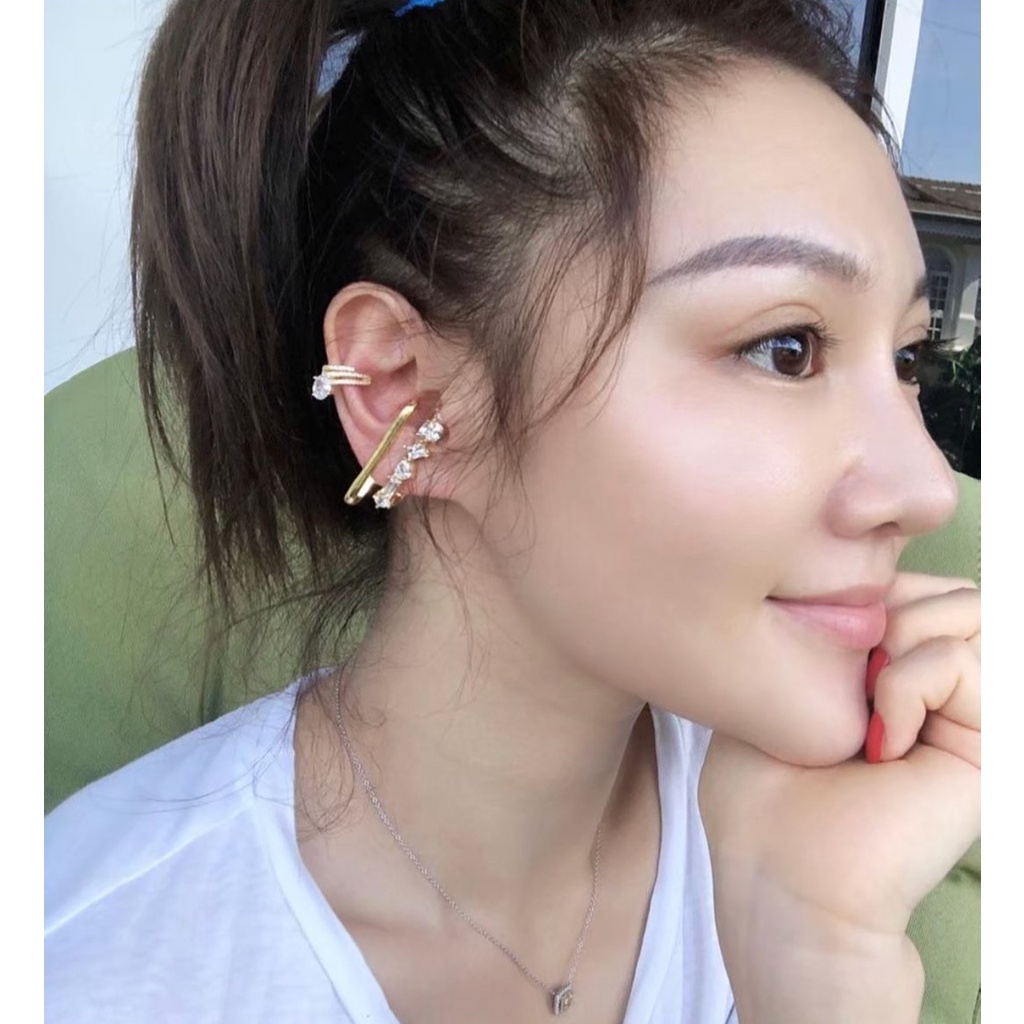 SWAN كاف أذن فضة Diamond بزركون — صورة 6