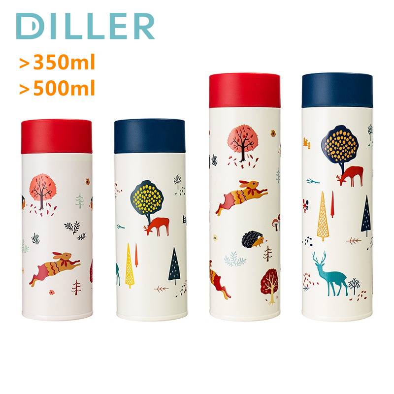 Diller Vaccum Thermos ขวดน้ํา 316 สแตนเลสพร้อมกรองชาขวดดื่ม MLH8975