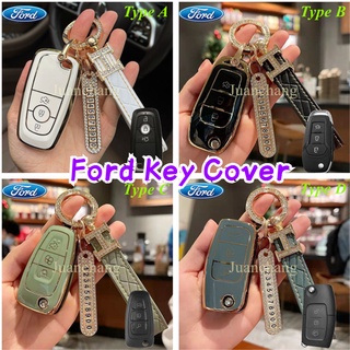 เคสกุญแจรีโมทรถยนต์ TPU อุปกรณ์เสริม สําหรับ Ford RANGER EVEREST FOCUS FIESTA Ecpsport Territory