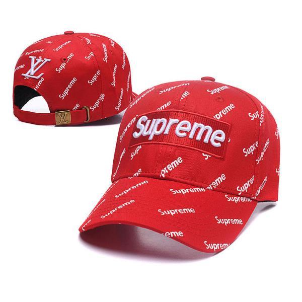 ☋❂ปัก Supreme หมวกเบสบอลร่วม S ตัวอักษรหักดอกไม้หมวกน้ำแบรนด์กีฬาบังแดด