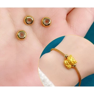 ลูกปัดซิลิโคนกันลื่น พร้อมเชือกคล้องสําหรับทําสร้อยข้อมือ DIY