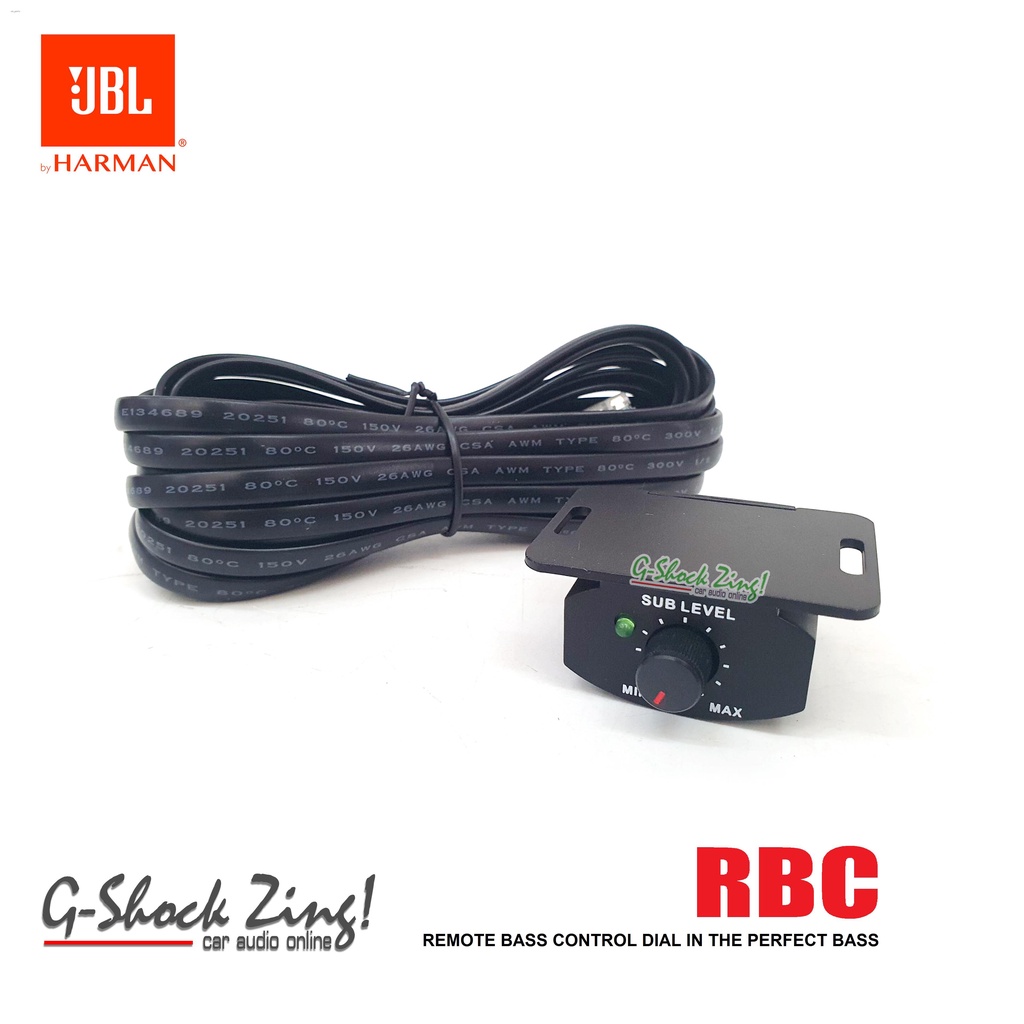 JBL REMOTE BASS CONTROL รีโมทบูสเบส+พร้อมสาย สำหรับ ซับบ๊อก jbl รุ่น RBC =1ชุด อุปกรณ์เครื่องเสียงรถยนต์ รีโมทjbl