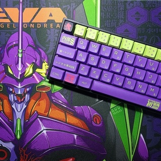 【COD】EVANGELION Keycap EVA ห้าด้านระเหิด PBT Keycap XDA ความสูงเหมาะสำหรับ 61/87/104/108 คีย์