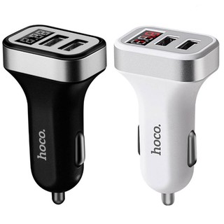 Hoco Z3 Car charger หัวชาร์จรถยนต์แบบ 2 USB with LED Output สีดำ