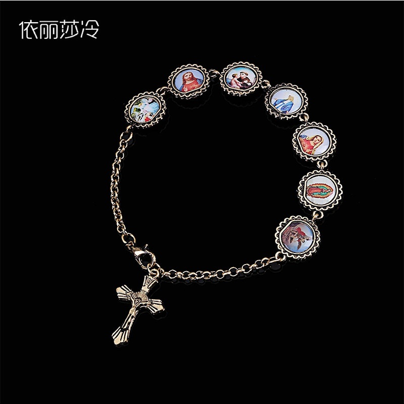 เครื่องประดับ สร้อยข้อมือ จี้ไม้กางเขนพระเยซูบริสุทธิ์ เหมาะกับของขวัญคริสต์มาส สําหรับผู้ชาย และผู้หญิง