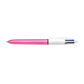 [Official Store] BIC บิ๊ก ปากกา 4 Colours Shine ปากกา 4สี ปากกาลูกลื่น น้ำหมึก4in1 หัวปากกา 1.0 mm.(Pink) จำนวน 1 ด้าม