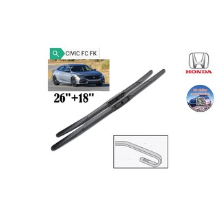 CLwiper Hybrid ใบปัดน้ำฝน for Honda Civic FC FK  26+18"