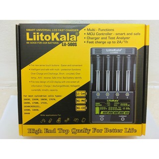 แท่นชาร์จเปล่า Liitokala Lii-500S ชาร์จไว รองรับ 1.2-4.2V ชาร์จได้ครั้งละ 4 ก้อน ของแท้