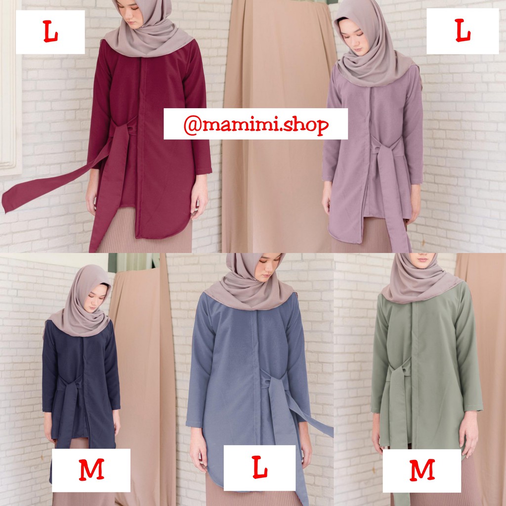Kina เสื้อเบลาส์ โดย Vanilla Hijab (Russia, lavender, blue jeans, navy,Atcha)