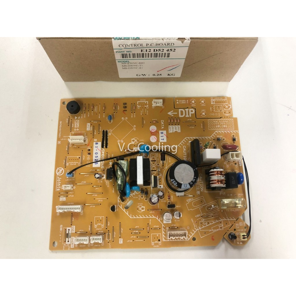 Mitsubishi Electric อะไหล่แอร์ แผงคอนโทรลคอยเย็น รุ่น MS-D30VC Part No. E22 D52 452
